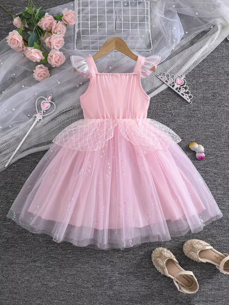 Mermaid Princess Sequin Tulle Dress