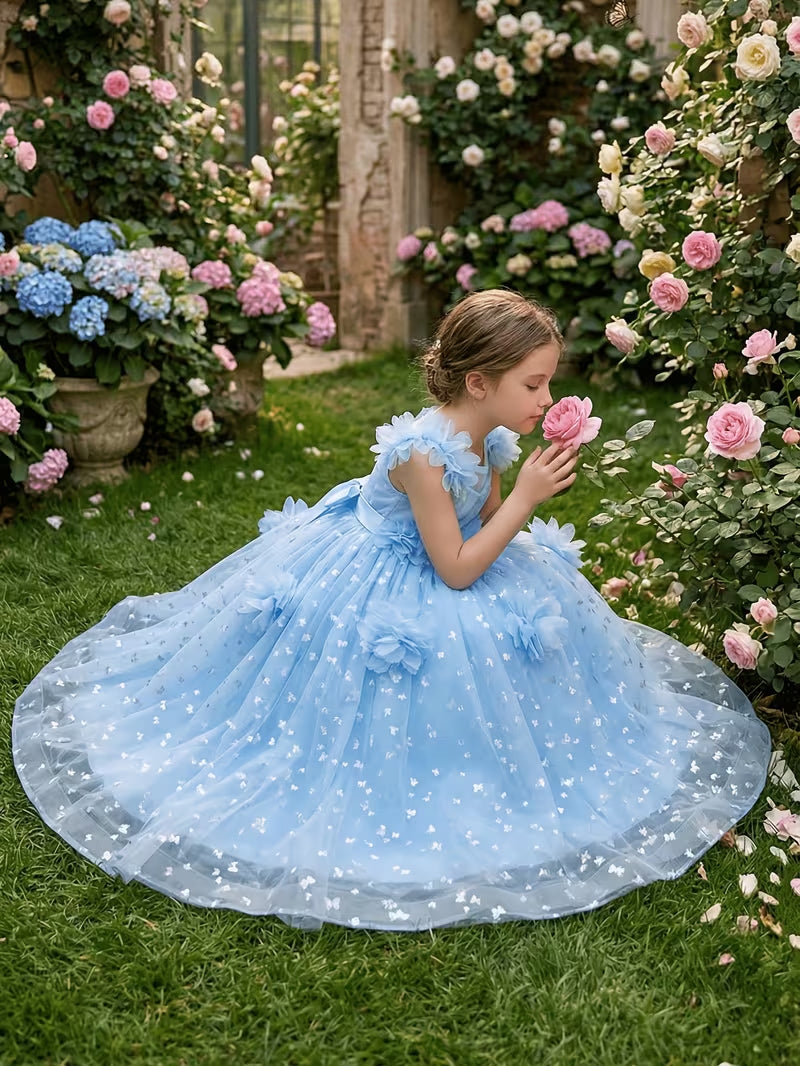 Butterfly Floral Ballgown Princess Dress