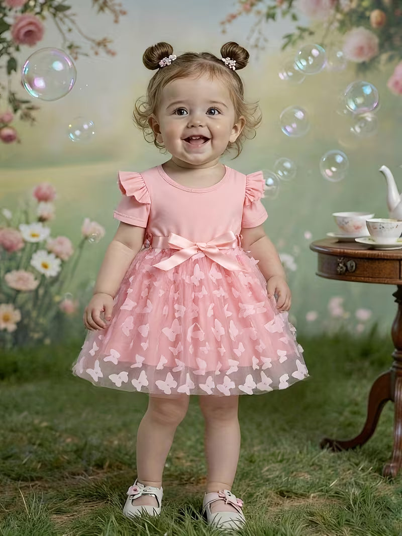 Butterfly Mesh Baby Party Dress