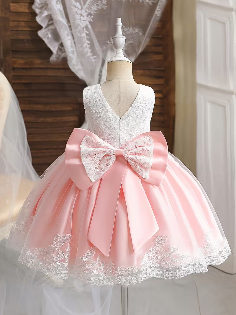 Lace Bow Baby & Toddler Princess Dress