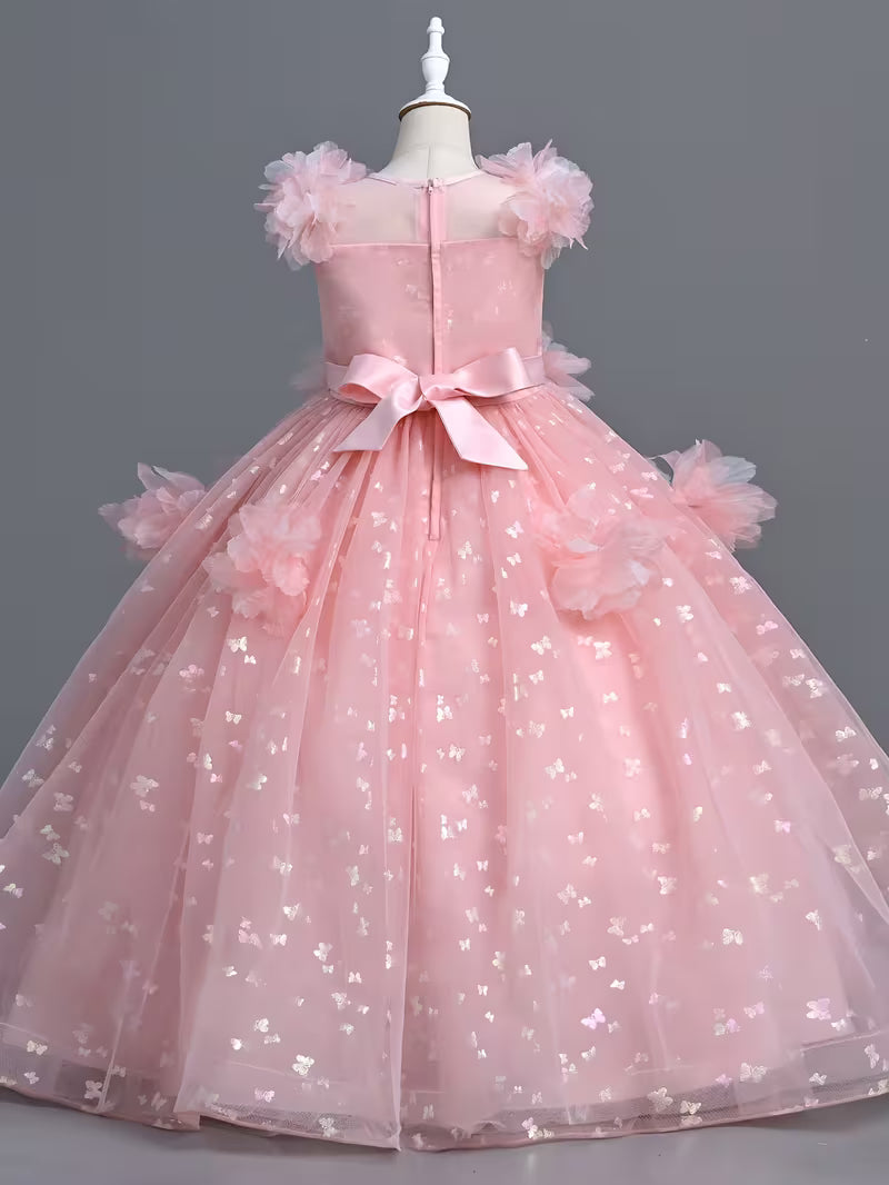 Butterfly Floral Ballgown Princess Dress
