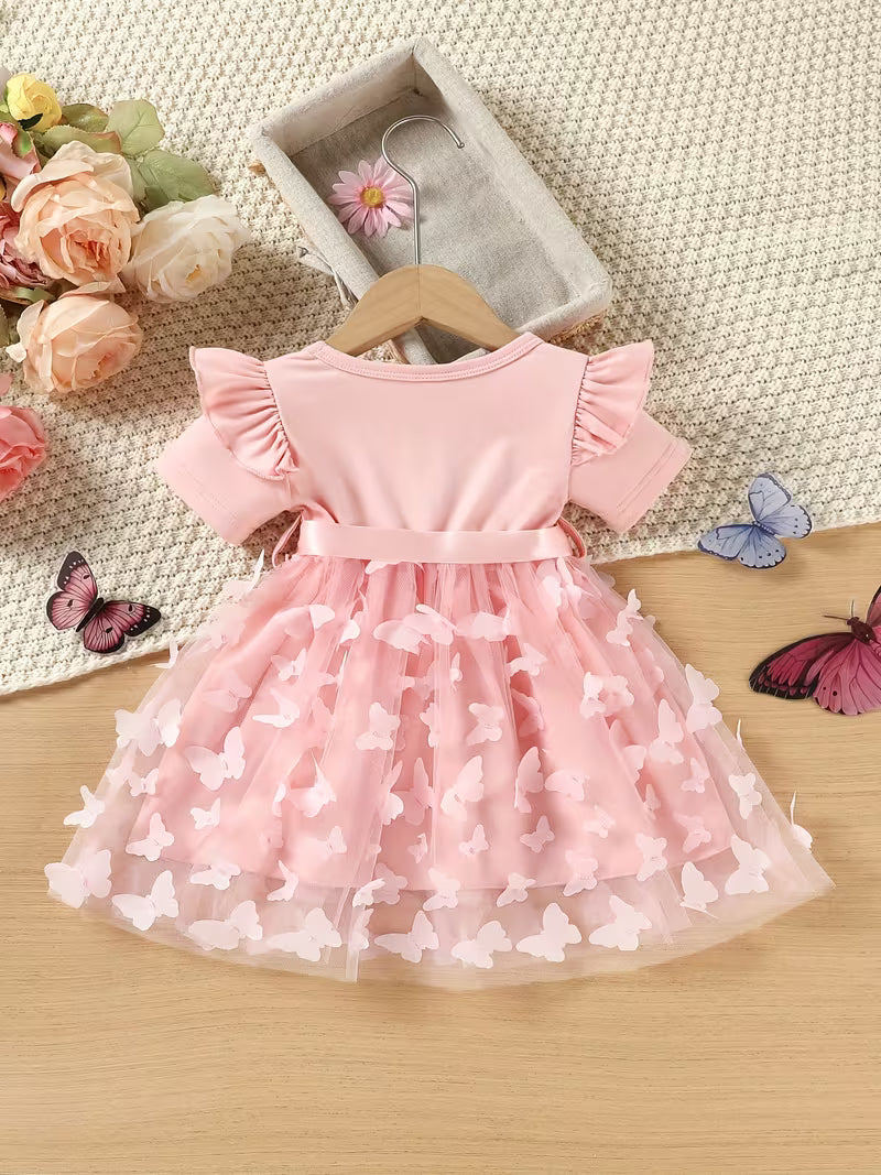 Butterfly Mesh Baby Party Dress