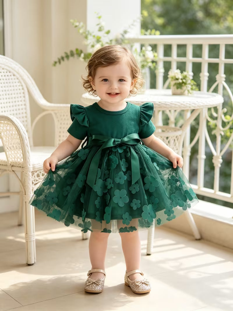 Butterfly Mesh Baby Party Dress