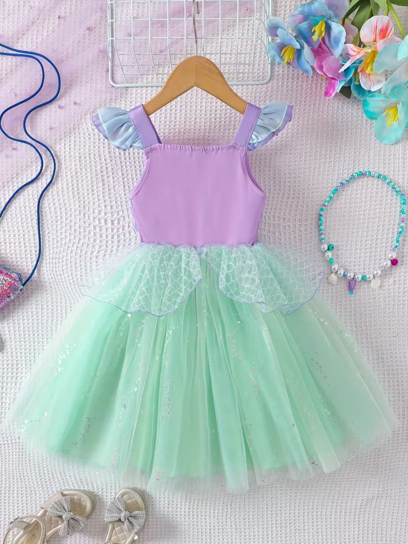 Mermaid Princess Sequin Tulle Dress