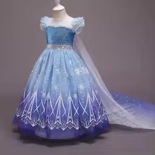 Snowflake Elsa Princess Dress Costume