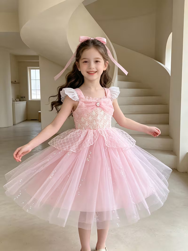 Mermaid Princess Sequin Tulle Dress