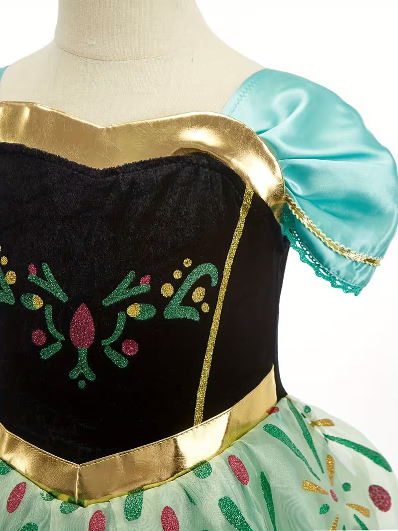 Emerald Princess Embroidered Ball Gown