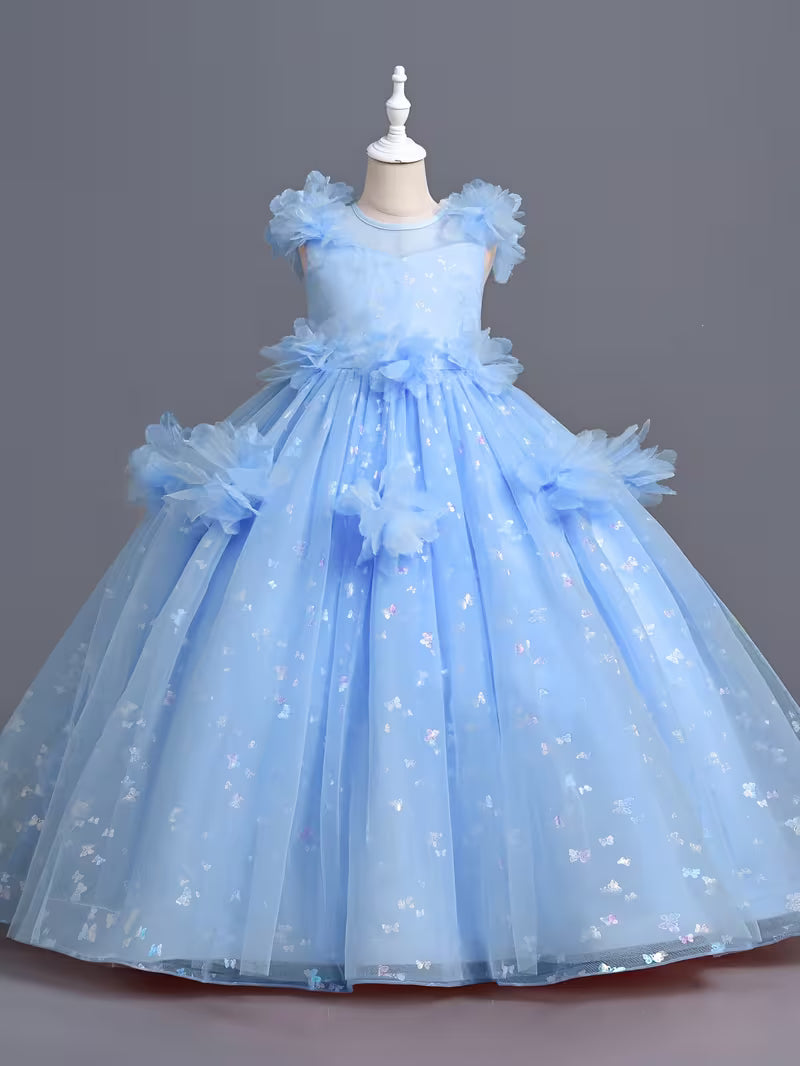 Butterfly Floral Ballgown Princess Dress